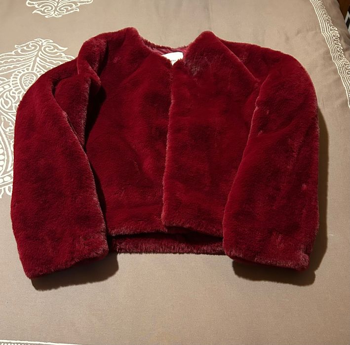Casaco de pelo bordeaux