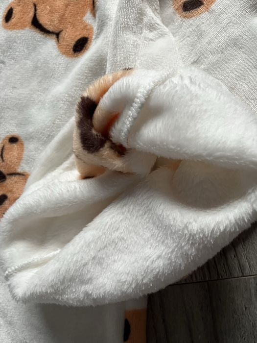 Ciepła nowa piżama w misie roz s cropp