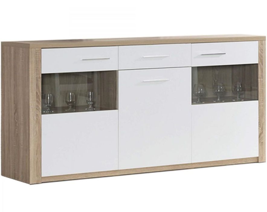 Aparador PARIS com 3 portas e 1 gaveta + Espelho de sala PARIS