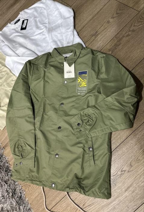 kurtka Rebel , bluza Boohoo sweter Brave Soul r M cały zestaw