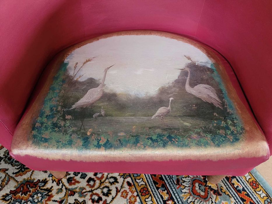 Sofá em tecido - Pintado - Como novo