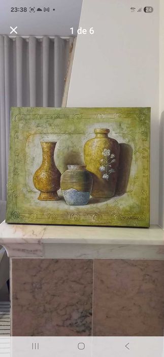 Quadro decorativo pintado a mão