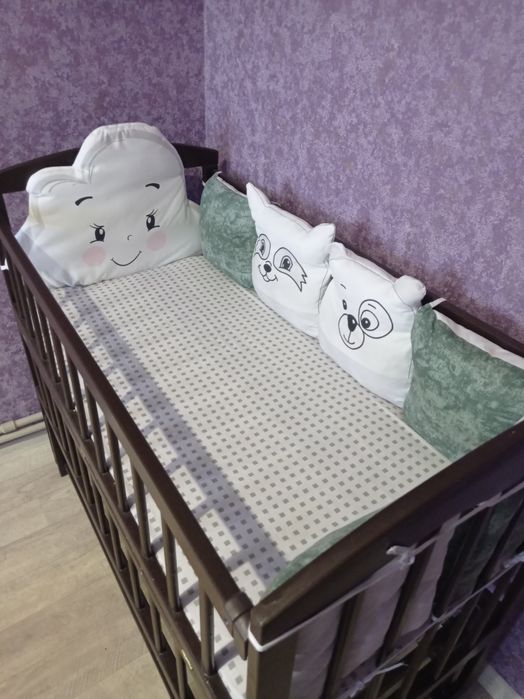 Набір в ліжечко для новонароджених , дитячий постільна білизна 
У комп