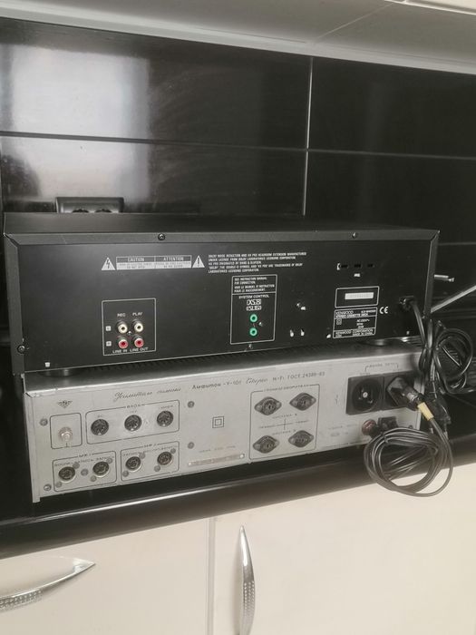 Усилитель Амфитон А1-01 и двухкасетная дека Kenwood KX-W4080