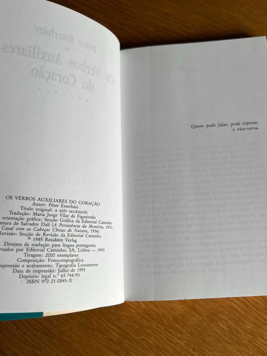 Os Verbos Auxiliares do Coração     PÉTER ESTERHÁZY
