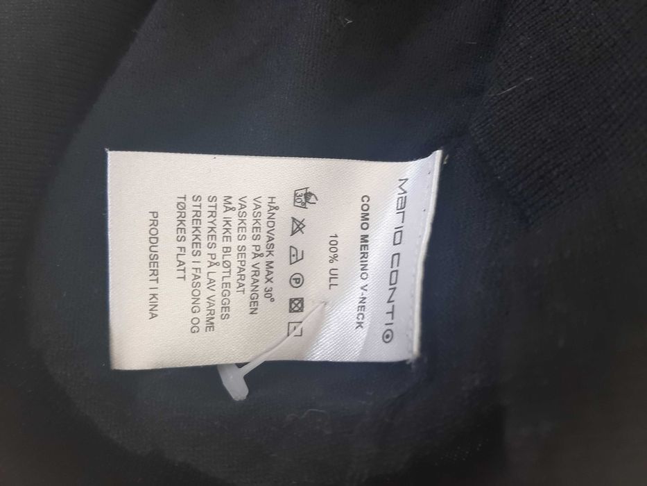 Czarny swter męski merino s