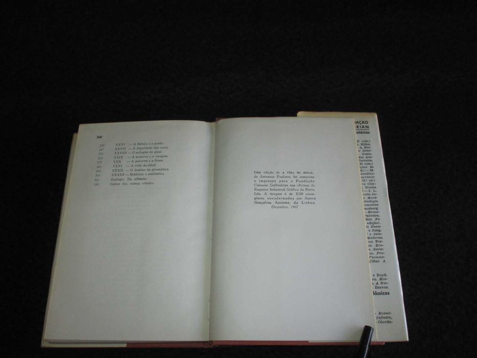 Livro A Vida do Sinal Antonino Pagliaro 1ª edição