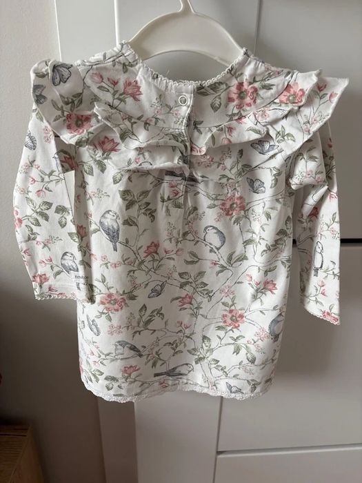 Sukienka Kappahl Newbie 80 dziewvzynka boho ptaszki urodziny roczek