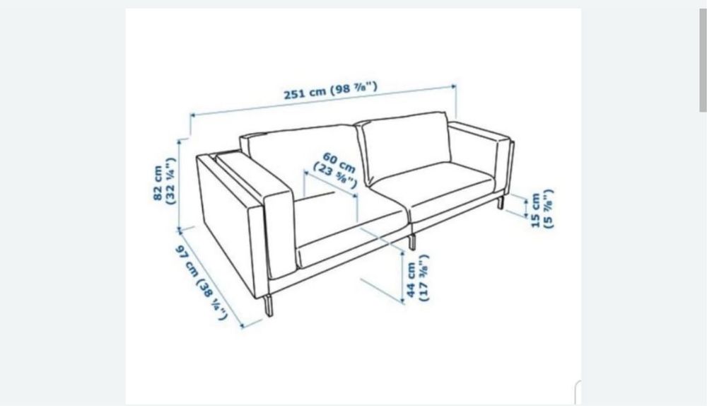 Sofa Ikea Nockby Cinza Antracide