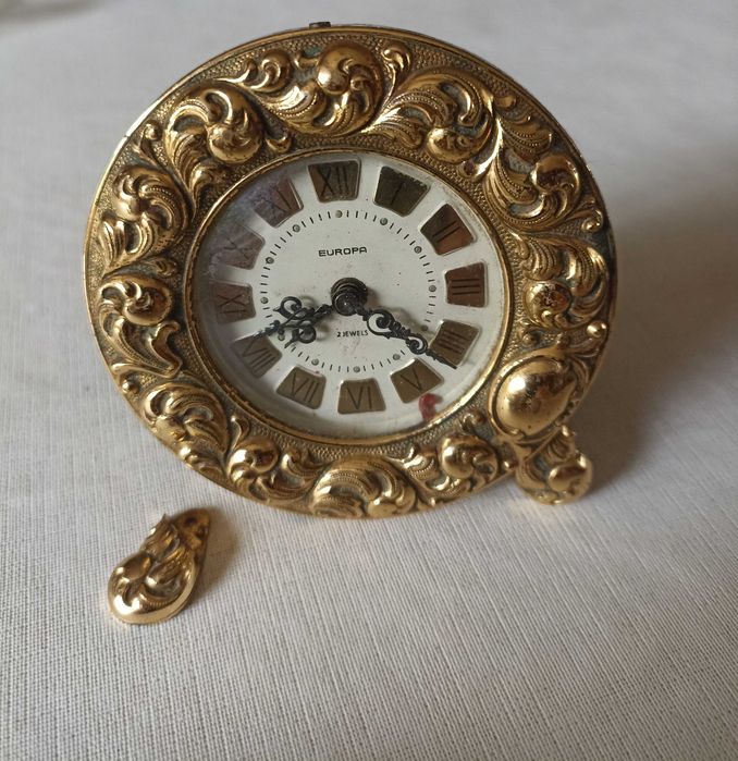 Vintage alarm clock, Europa brand, 2 jewels.