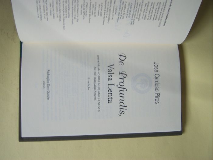 De Profundis, Valsa Lenta de José Cardoso Pires