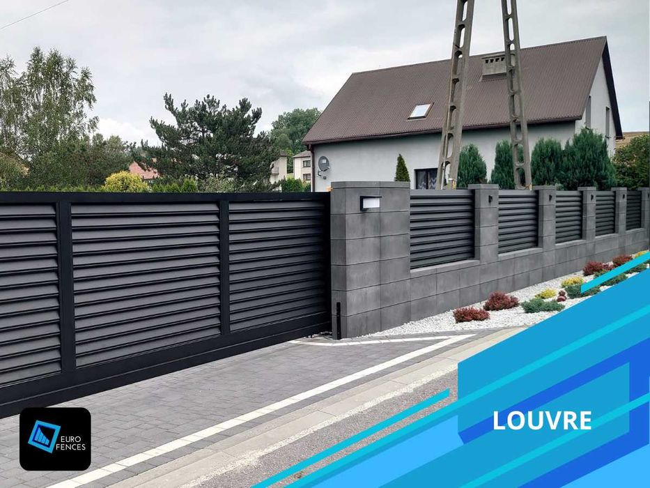 Ogrodzenie żaluzja z aluminium - model Louvre - Polski producent Euro Fences