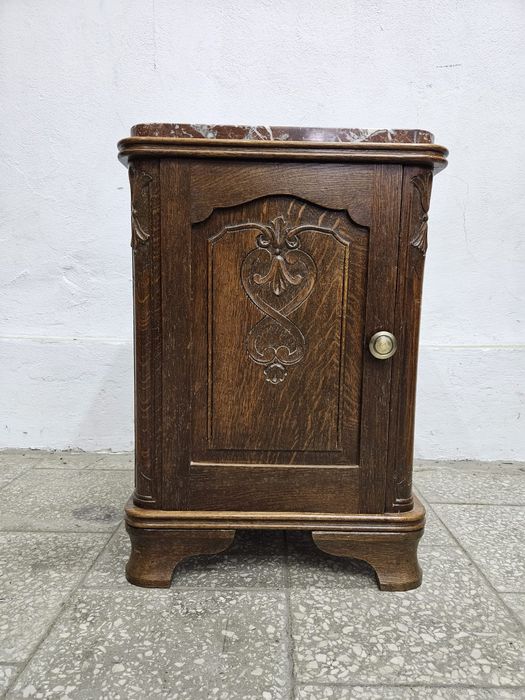 Szafka art deco z marmurowym blatem komoda Francja /