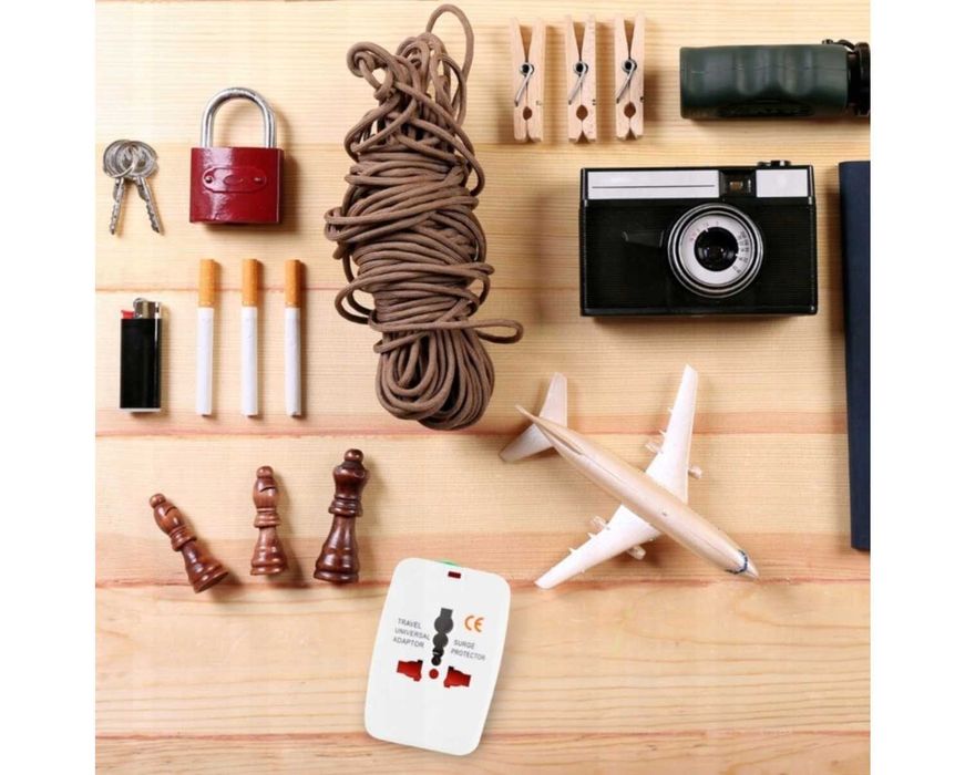 Adapter Sieciowy Podróżny Przejściówka Wtyczka Angielska PL USA EU UK