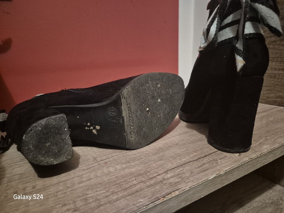 Czarne Damskie Botki 37
