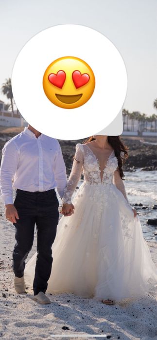 Suknia ślubna stan idealny rozmiar 36  wzrost 165 plus obcas