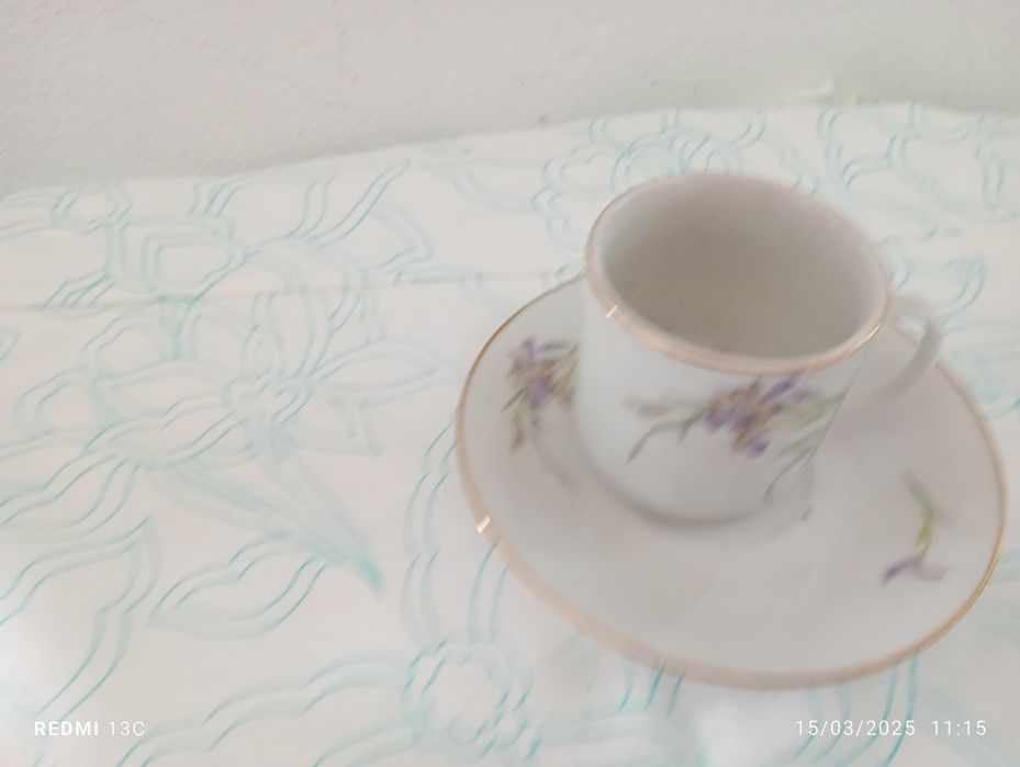 Conjunto de duas chávenas de café e caneca Biltons made on England