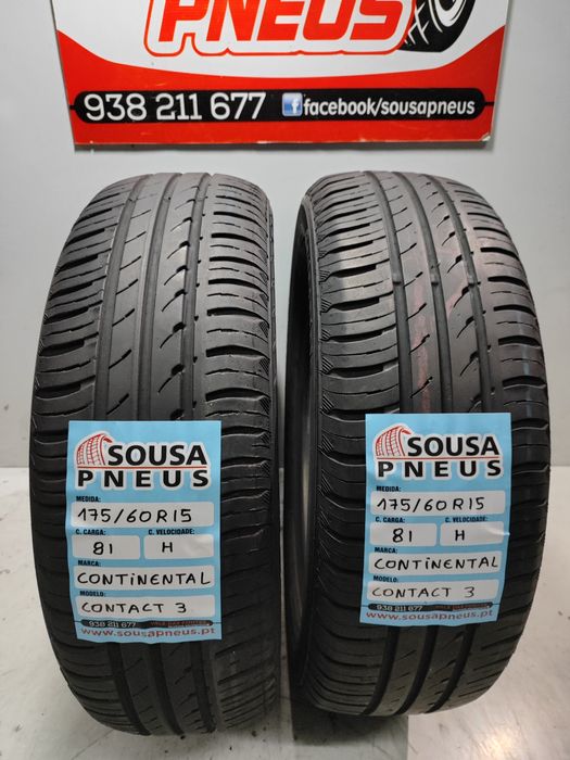 2 Pneus continental 175/60R15 Oferta da Entrega