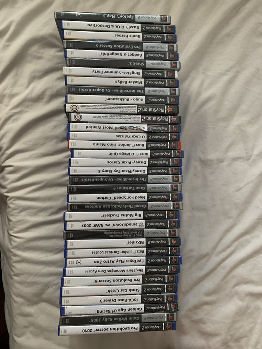 playstation 2 com acessórios e jogos