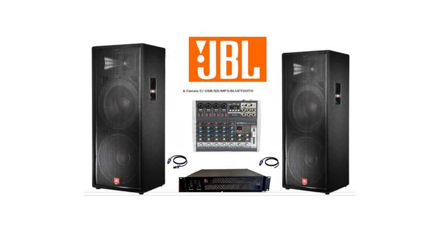 ALUGUER DE SOM - 2 Colunas - Mixer - Amplificador