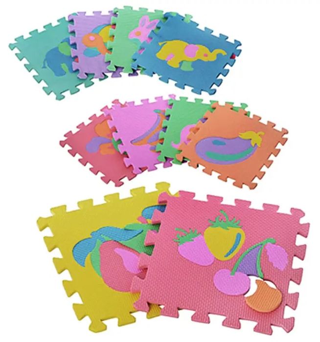 Килимок пазл цифри букви фрукти тварини