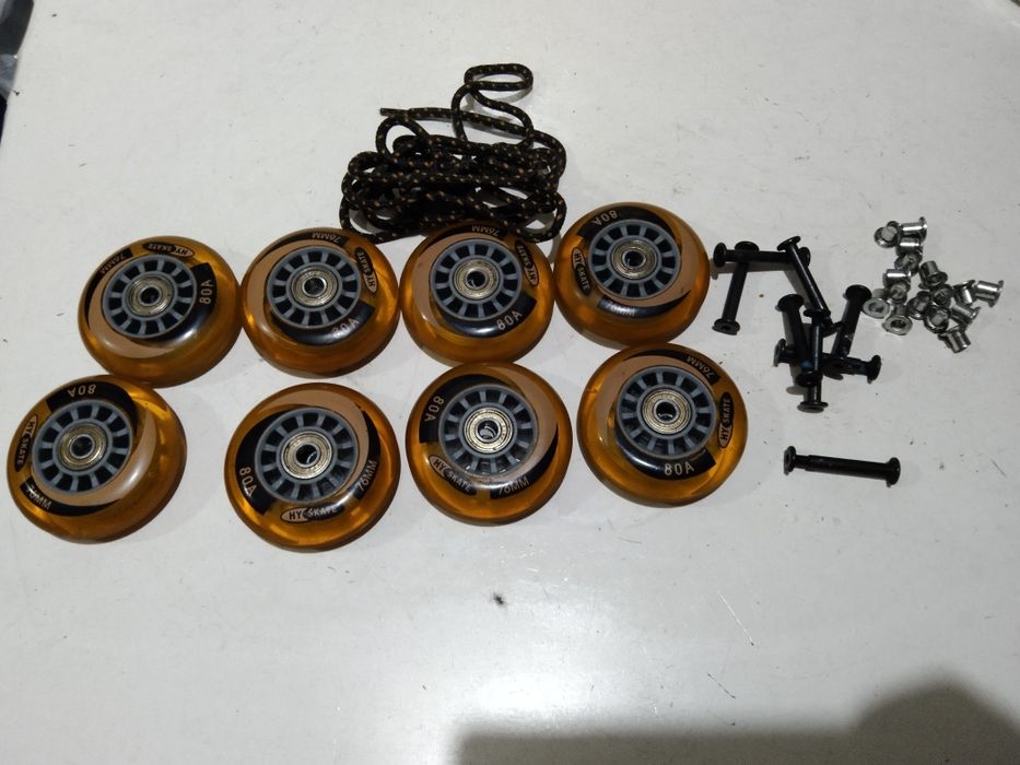 Kółka kauczukowe do rolek HY-Skate 76 mm 80 a