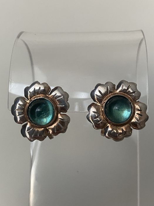 Серьги серебряные, Свердловский ювелирный завод, 875 проба, СССР