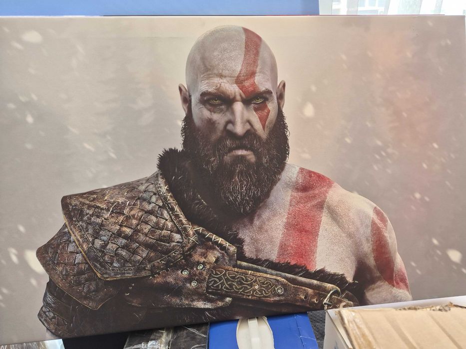 Інтер'єрна картина God of War на холсті — 100х60 см