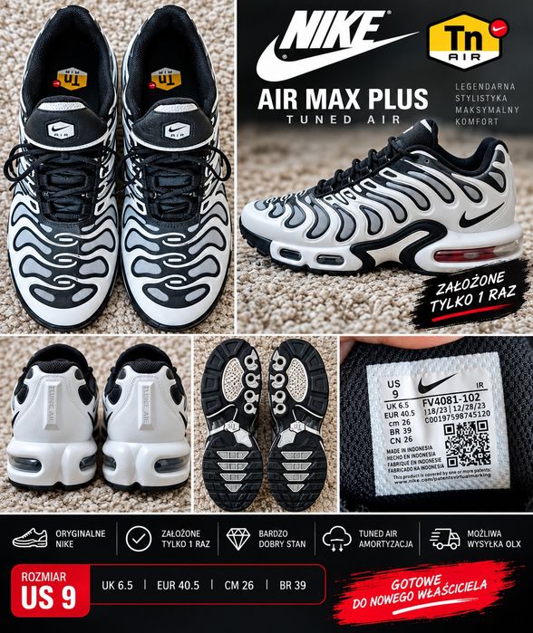 Nike Air Max Plus Drift FV4081-102 r. 40,5 – założone 1 raz