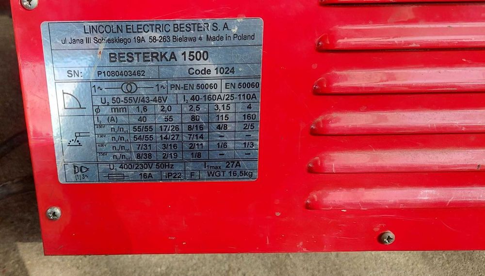 Spawarka MMA Bester besterka 1500 dual