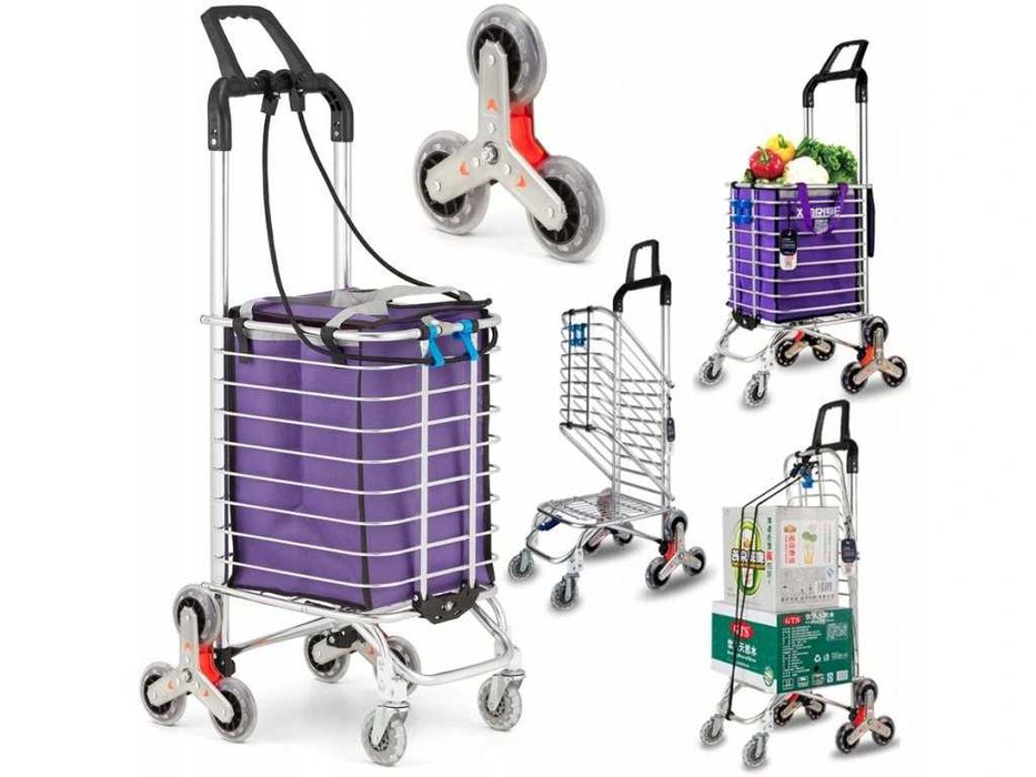 Wózek na zakupy składany schodowy
