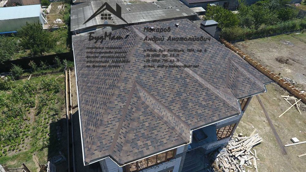 Бітумна черепиця. М'яка покрівля. Катепал. Розрахунок та доставка