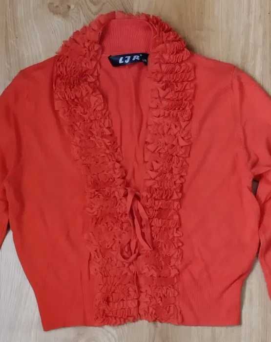 Sweter krótki w kolorze malinowym