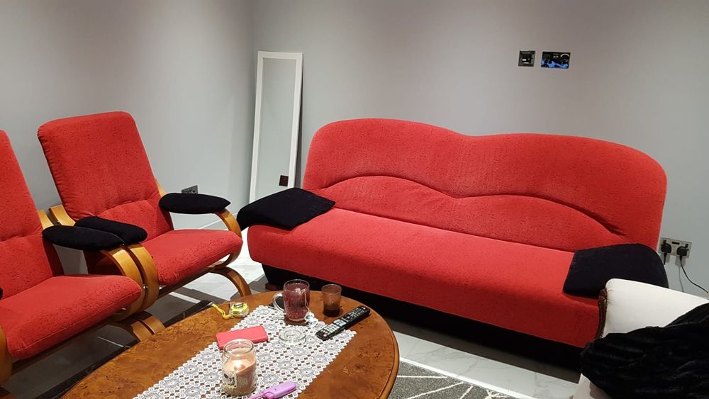 Zestaw łóżko z folelami sofa