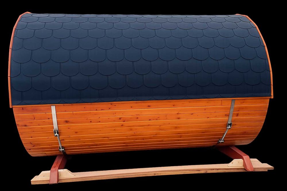 OD RĘKI Sauna Beczka Ogrodowa 2,5 m z Piecem Harvia 9 kW