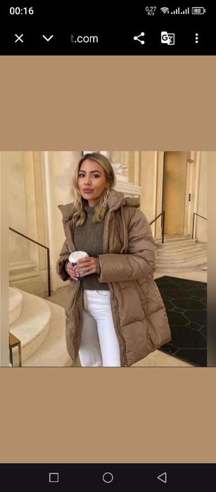 Продам пуховик Zara бренд оверсайз качество супер размер М подойдёт и на  Л