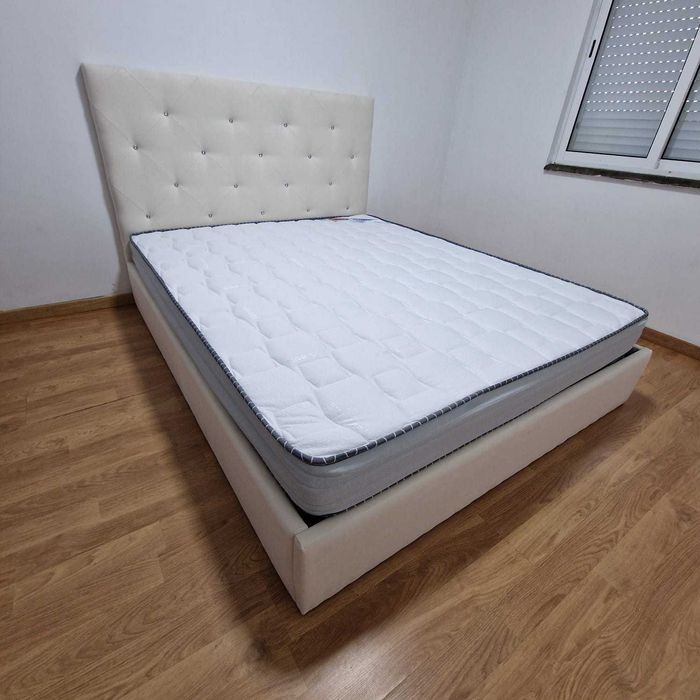 Camas de Casal Estofadas de Luxo 199€ Disp. em Várias Cores! 190x140m!