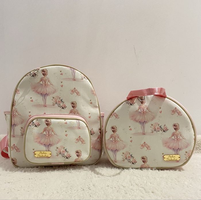 Mochila infantil e lancheira