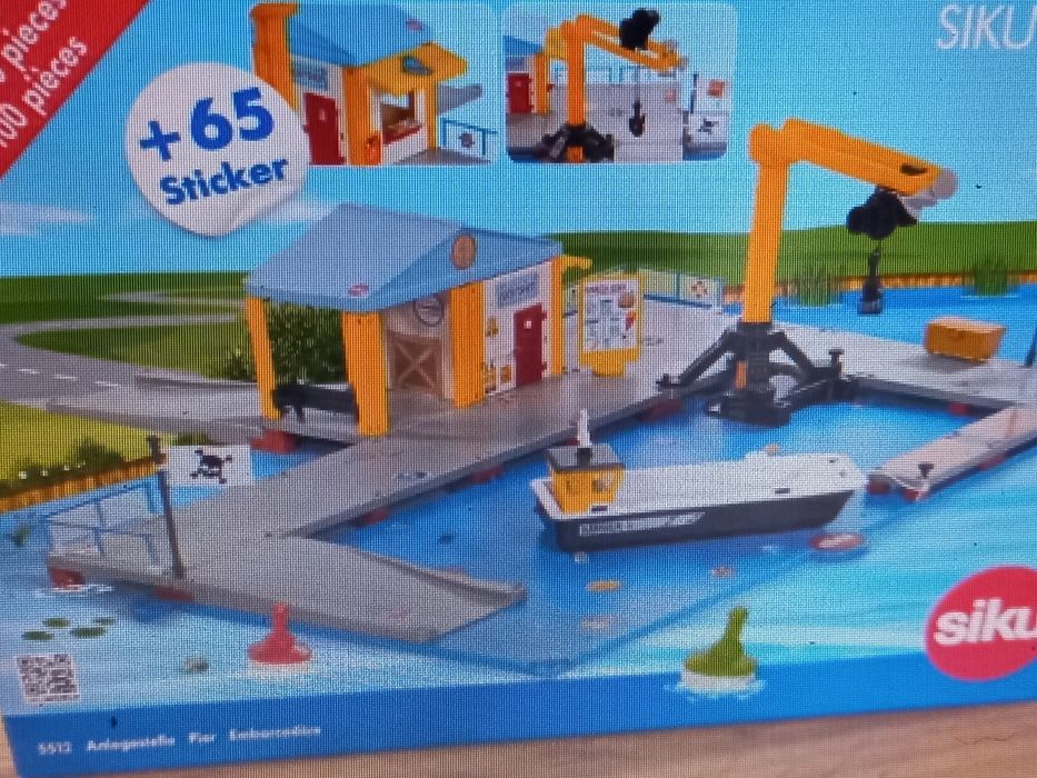 Siku world port z dzwigiem i stetkiem ,myjnia ulice Cena dot portu