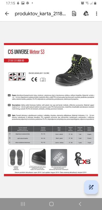 Obuwie robocze trzewiki skórzane r 44