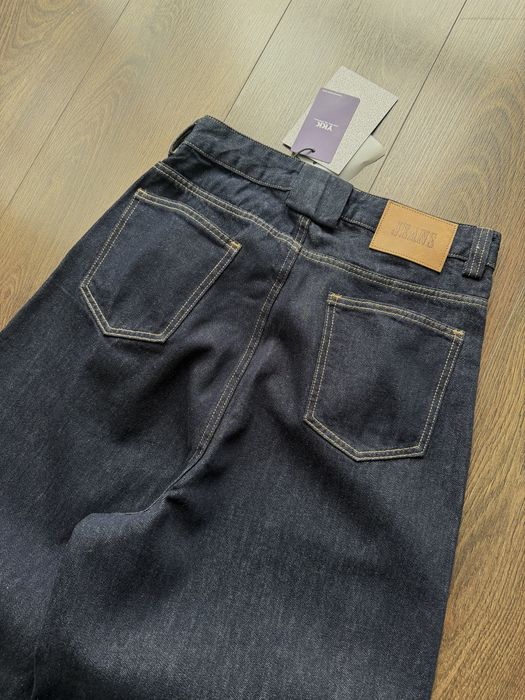 Широкі Джинси Raw Denim Jaded London Штани Джинсові Baggy Темно Сині Wide Leg Skater Y2K SK8 Racer Беггі Баггі Широкого крою Bootcut Буткат
