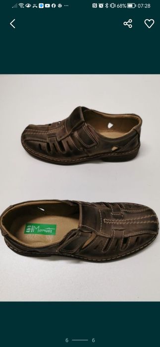 Skórzane Buty Męskie Lekkie Wygodne
