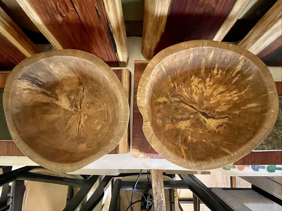 Fruteira de madeira natural