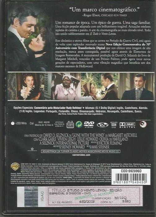 E Tudo o Vento Levou (edição especial 2 DVD)