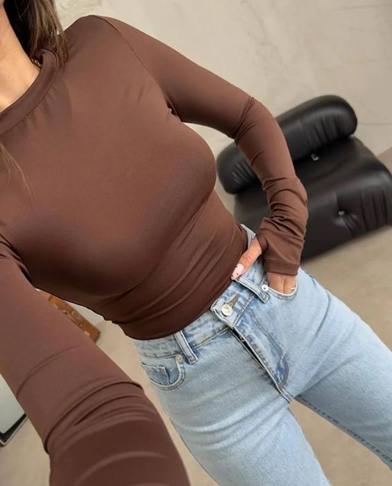 Лонгслів жіночий базовий | Великий вибір кольорів | 42-46, 48-52