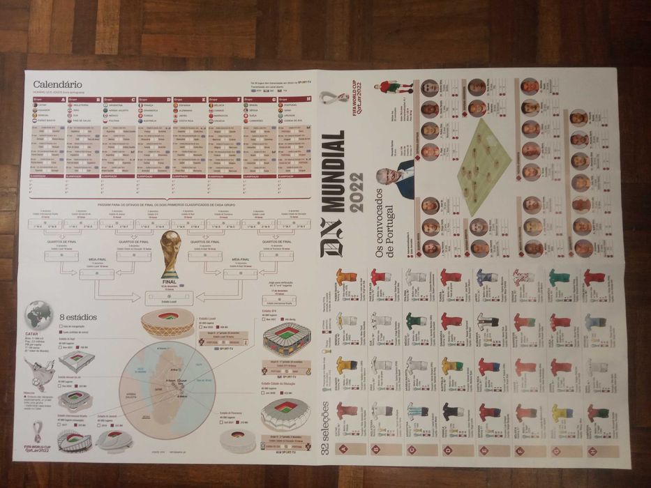 Poster de Portugal.com calendarios dos jogos no verso.
Novo.