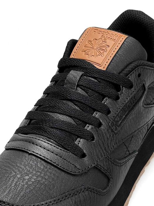 Кросівки Reebok Classic Leather Black Brown premium i89 шкіряні