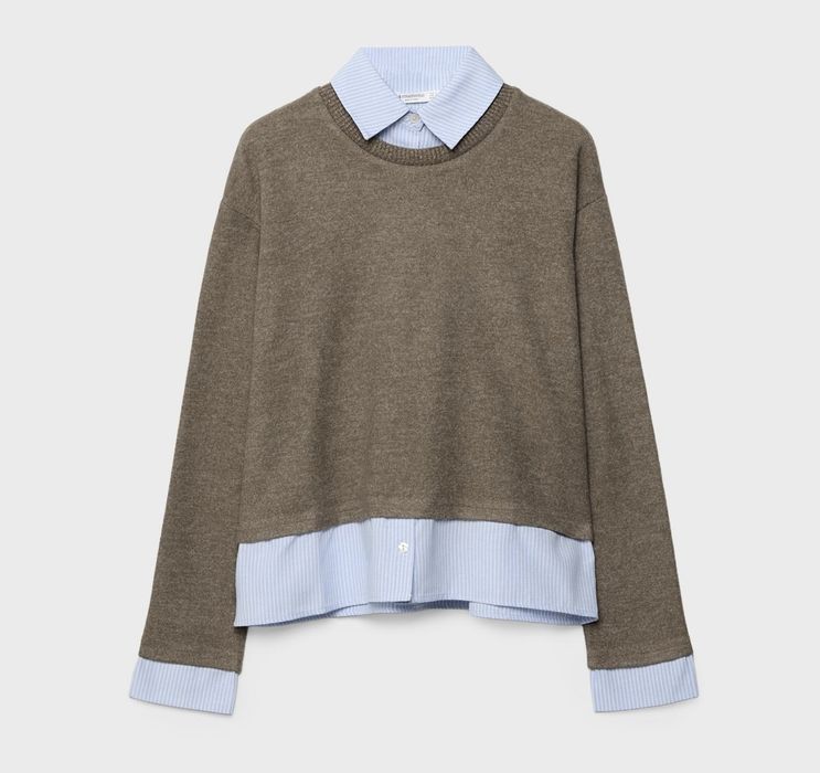 Sweter z koszulą xs