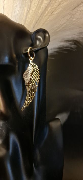 Złote Kolczyki Skrzydła pr.585 Nowe!!!