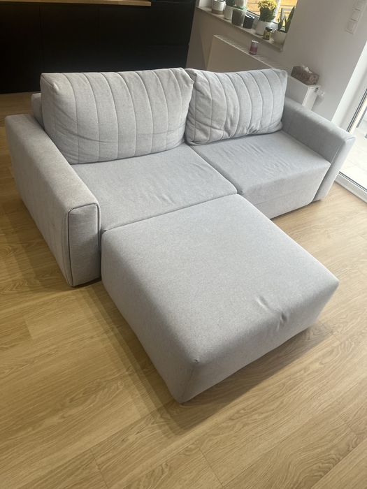 Kanapa naroznik sofa pufa szara agata meble